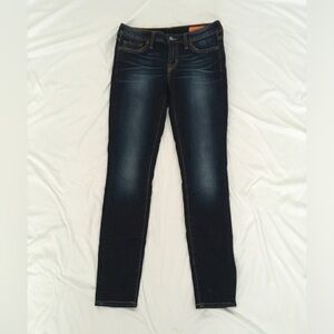 The Jean Shop Dark blue skinny jeans with a faded wash